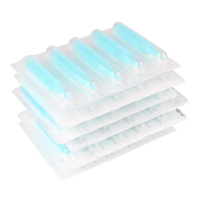BEAUTY7 Blue 50Pcs 13FT Disposable Tattoo Tips Kit Nozzle Individual Permanent Makeup Needles For Accessories | Красота и здоровье