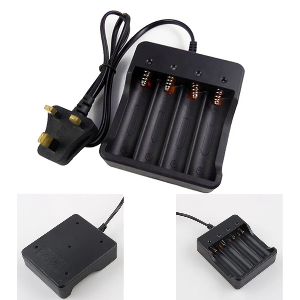 

4 Slots Battery Charger Universal Rechargeable 4.2V Li-ion UK Plug Tool For 18650 For Android Mobile Phone