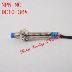 10 шт./лот, положение концевой выключатель, 2 мм обнаружения приближения, M8 датчик металла размыкающий NPN транзистор типа, 3 провода, DC10 ~ 36 V