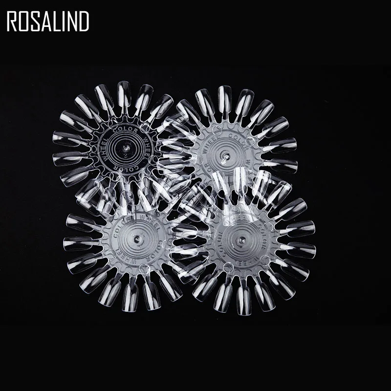 ROSALIND 5 шт./лот накладные ногти наконечник карты прозрачный белый пряжка кольцо