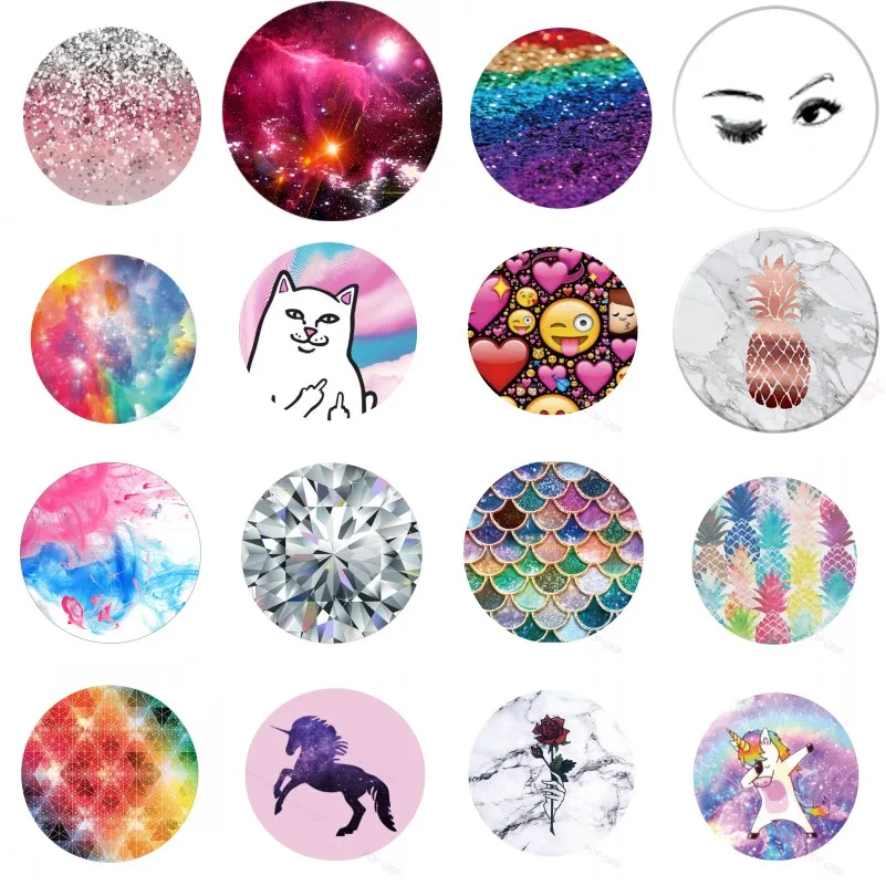 

Original Unicorn Colored Phone Holder Foldable Tablet Stand Socket and Finger Fit Easy Grip Universal for iPhone 8 7 Plus