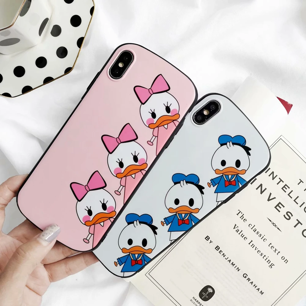 Daisy Donald Couple Phone Cases For iPhone X XS Max XR Cute Soft Plastic Cover For iPhone 6S 7 8 Plus Cartoon Soft Plastic Case Daisy Donald Couple Phone Cases For iPhone X XS Max XR Cute Soft Plastic Cover For iPhone 6S 7 8 Plus Cartoon Soft Plastic Case
