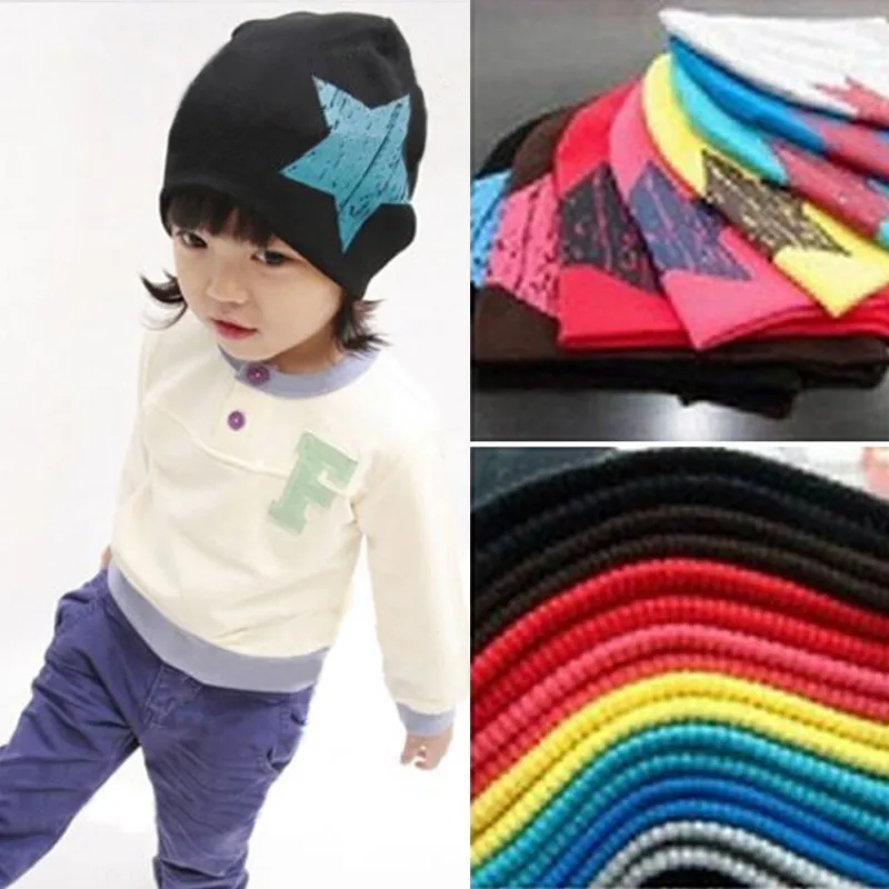 

Autumn Winter Crochet Baby Hat Girl Boy Cap Kids Beanie Stars Infant Hat Cotton New Children Collar Scarf baby Cap Child Y0056