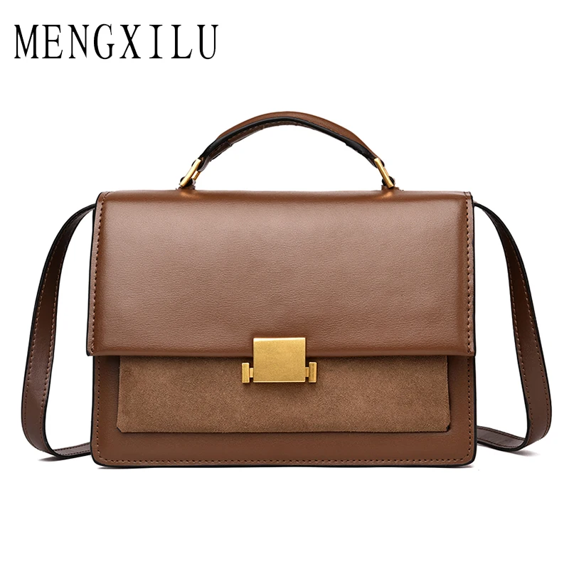 Mengxilu Real Leather Crossbody Bags for Women Messenger Bags Handbags Women Famous Brand Designer High Quality Shoulder Bags Mengxilu Real Leather Crossbody Bags for Women Messenger Bags Handbags Women Famous Brand Designer High Quality Shoulder Bags