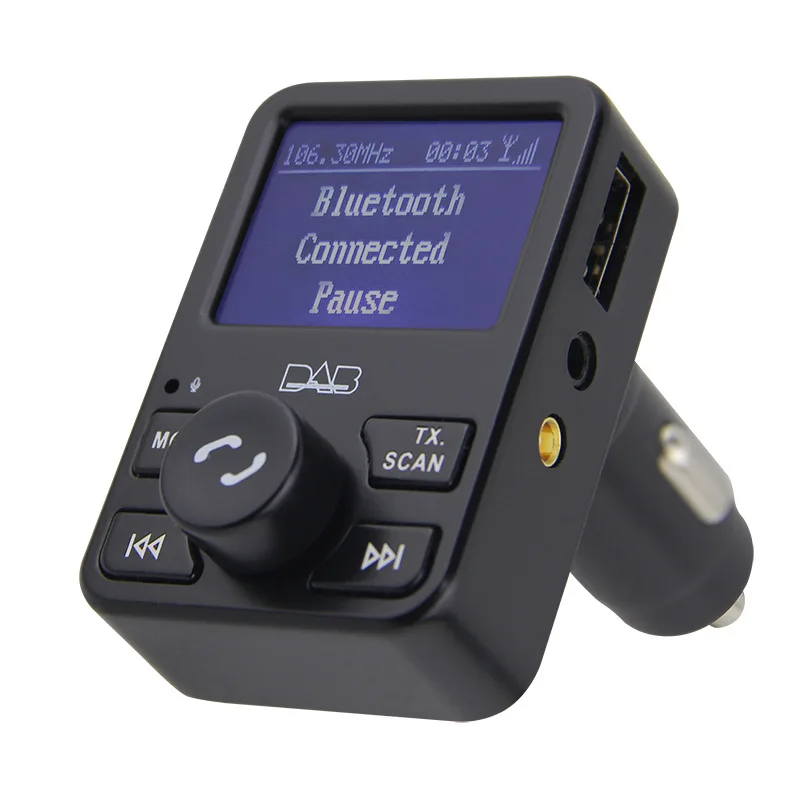 

External 3.0 Inch Display Screen Dab Digital Radio Tuner Car Radio Receiver Mini Portable Speaker Fm Transmission Lcd Screen B