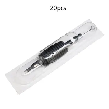 

20PCS 25mm Black Disposable Tattoo Tubes Various Sterilized Mixed Tattoo Needles 1RL 3RL 5RL 7RL 9RL Silicone Handle