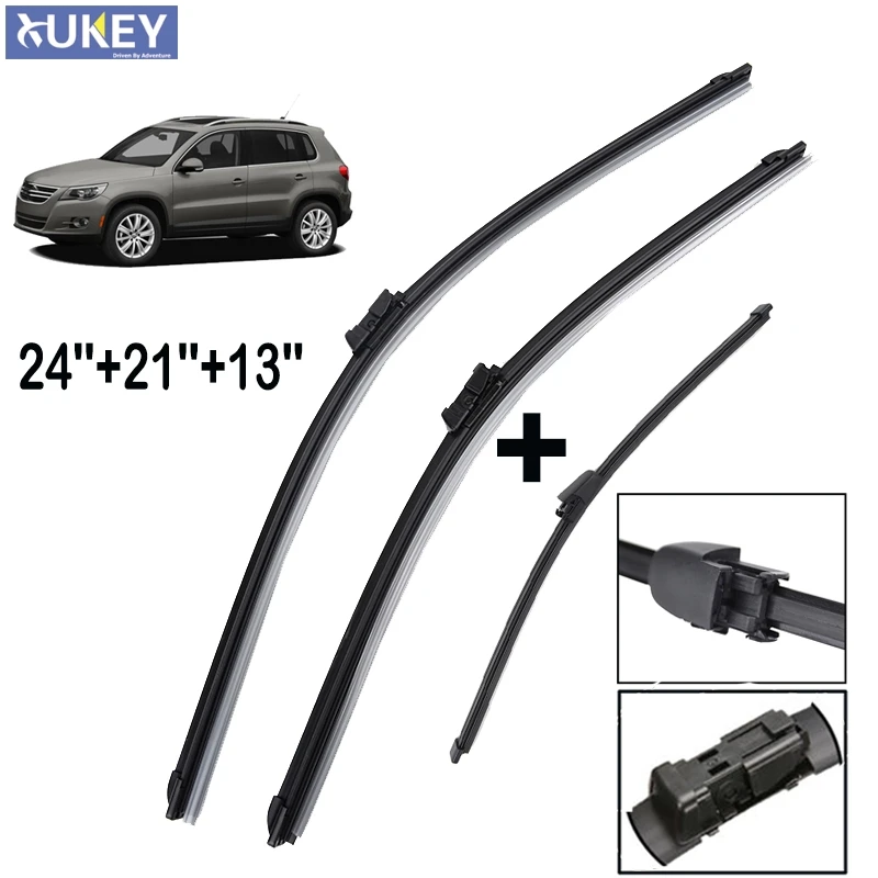Xukey 24" 21" 13" Wiper Blades For VW Tiguan 2007 2008 2009 2010 2011