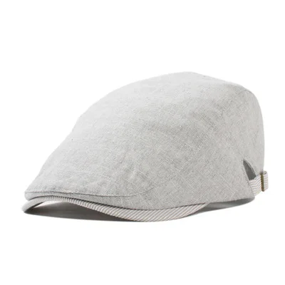 VORON хлопок Gorras мужской берет винтажная плоская кепка Boinas береты новая мода головные уборы мужские шапки Casquette Повседневная Кепка s - Цвет: Серый