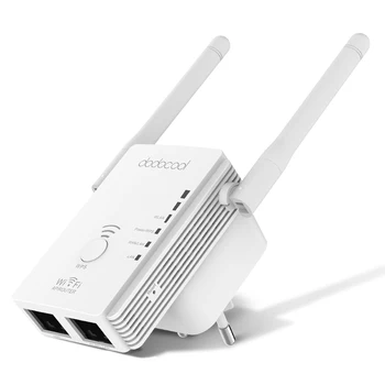 

dodocool 3-in-1 300Mbps Mini Wireless Range Extender Signal Booster AP/Router/Repeater Mode 2 External Antennas WPS Protection