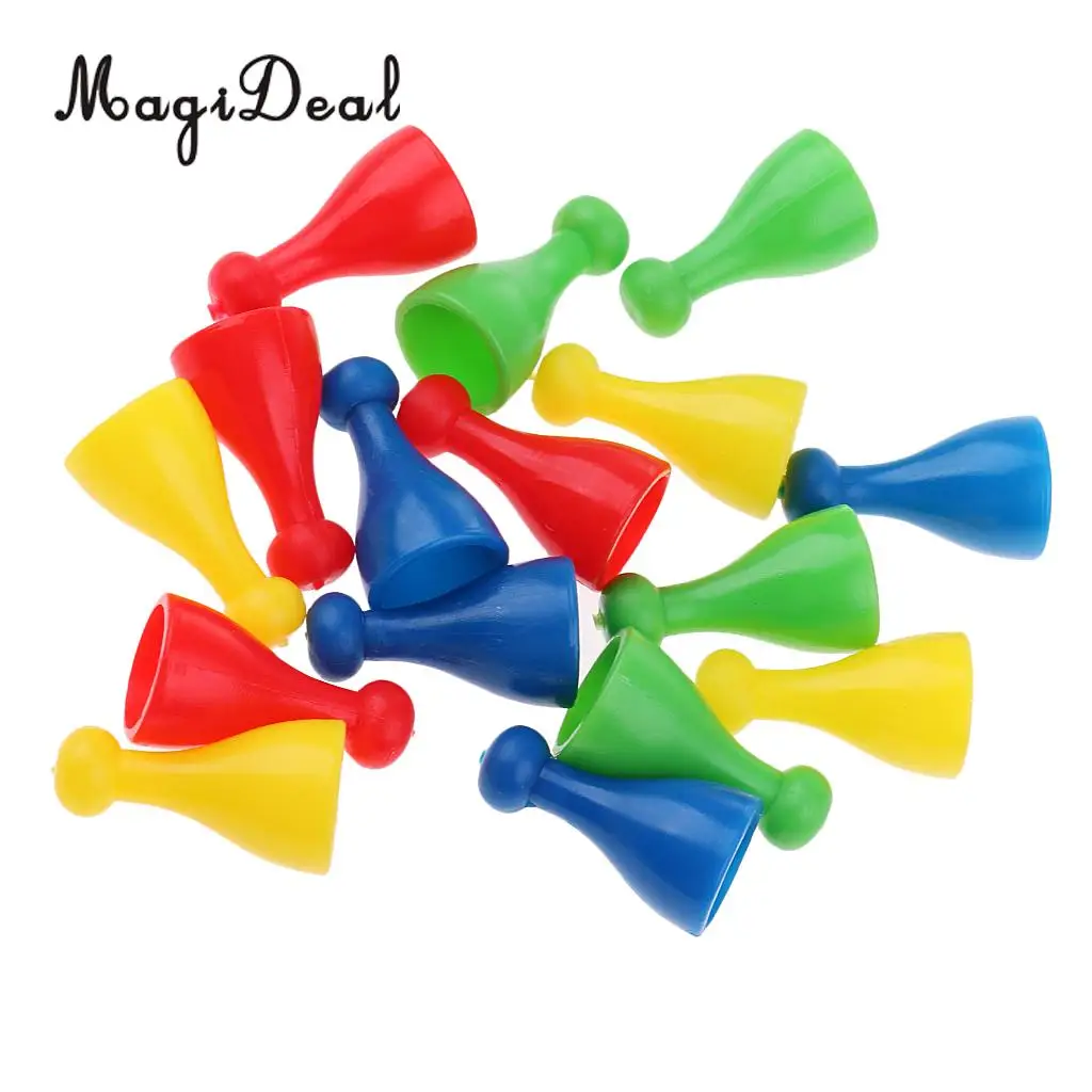 16 Pieces Plastic Chess Pawn Pieces Board Card Game Table Game Halma Parts Accessories Novelty Children Kids Toys