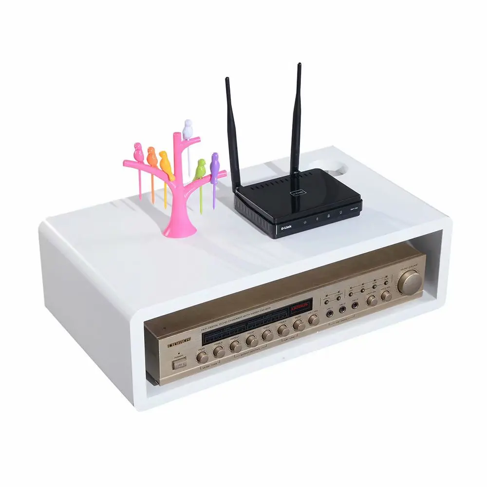 

50X15X28CM TV Box Router Floating Set-top Boxes Wall Mount Shelf Cube Sky Box DVD HIFI Unit Storage Shelf Shelves Holder Rack