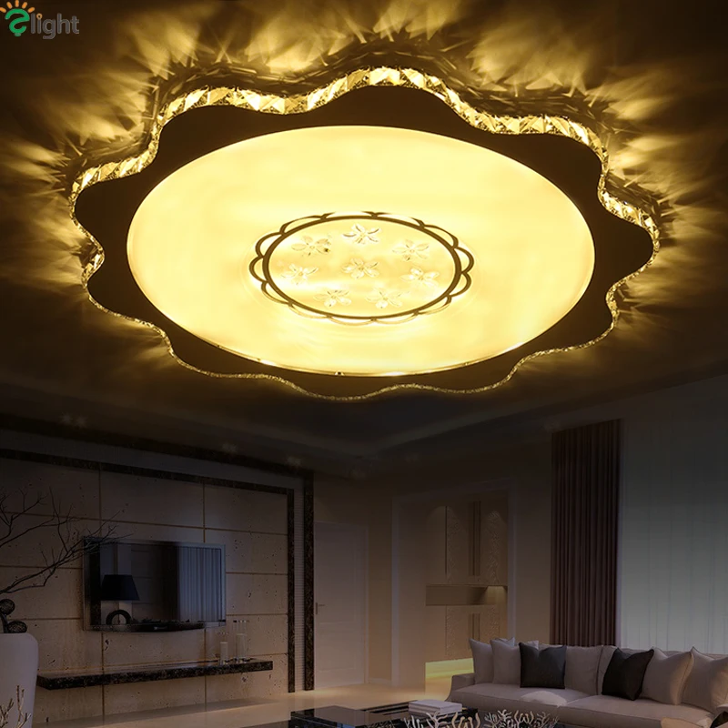 Sun Ceiling Promotion For Promotional On Modern Sun Flower Led Ceiling Lights Re Crystal Acrylic Bedroom Lamp Dimmable Lighting Light Fixture
