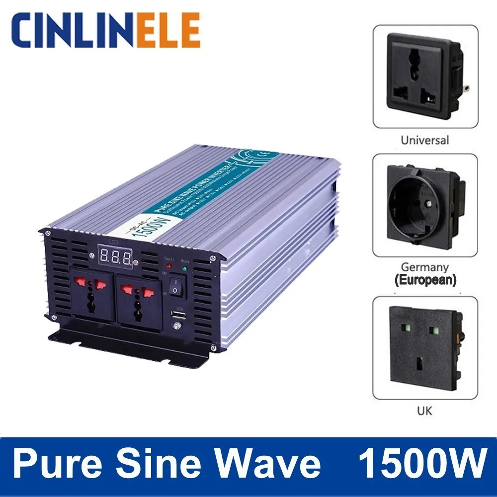 Smart Pure Sine Wave Inverter 1500W CLP1500A DC 12V 24V 48V to AC 110V 220V Smart Series Solar Power 1500W Surge Power 3000W цена Smart Pure Sine Wave Inverter 1500W CLP1500A DC 12V 24V 48V to AC 110V 220V Smart Series Solar Power 1500W Surge Power 3000W цены онлайн