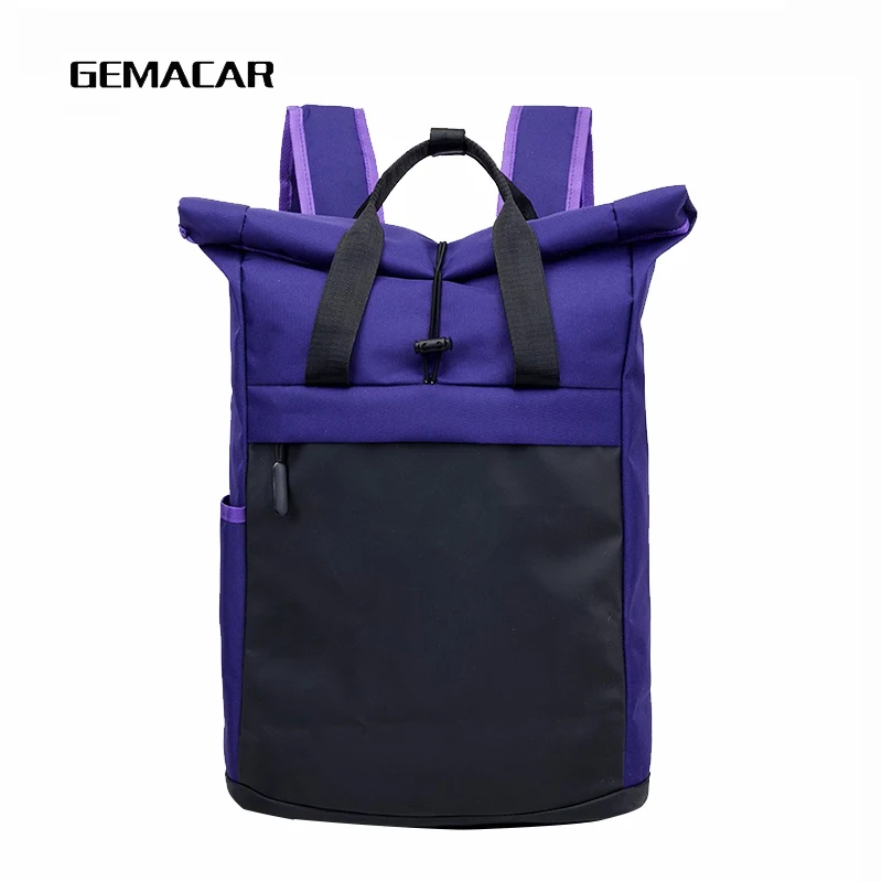 

Casual Unisex Student Bag Large Capacity Contrast Personality Backpack Breathable Simple Men And Women Multifunction Pack Travel