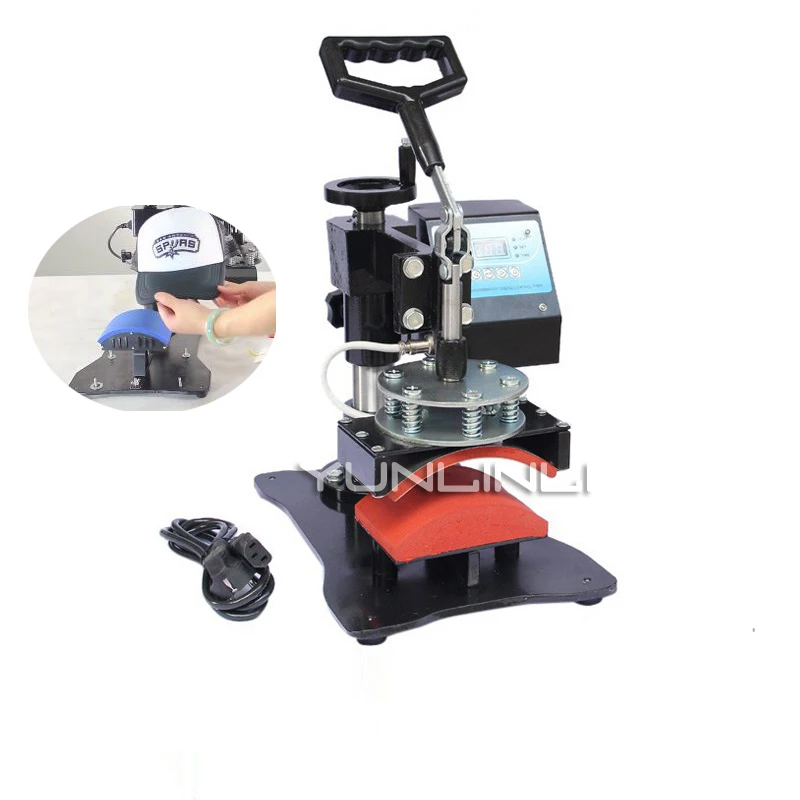 

220v/110v Heat Press Machine for printing Hat Digital grilled hot-caps hat cap printing machine wholesale Figure