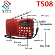 SITU светодиодный стерео fm-радио динамик USB порт TF карта MP3 музыкальный плеер с 3 цветами 50 мм Внутренний Магнитный радио