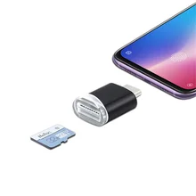 FFFAS алюминиевый сплав Тип C Интерфейс Мини Черный считыватель карт памяти TF OTG конвертер для huawei компьютера ноутбука мобильного телефона