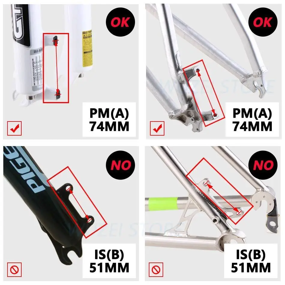 203mm PM Caliper to PM Fork Front Shimano Disc Brake Adapter SM MA F203P//P,