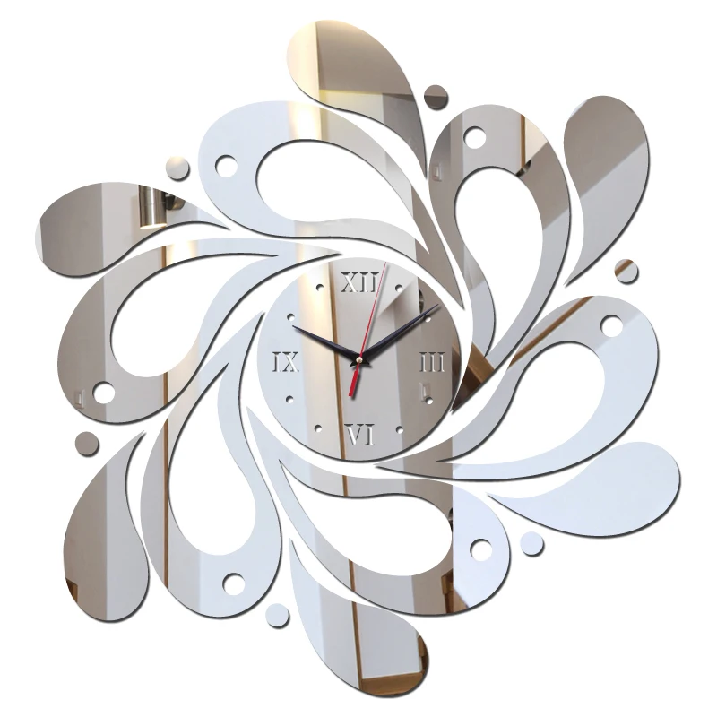special offer 3d diy stickers wall clock clocks home decoration mirror acrylic sticker Furniture modern style free shipping
