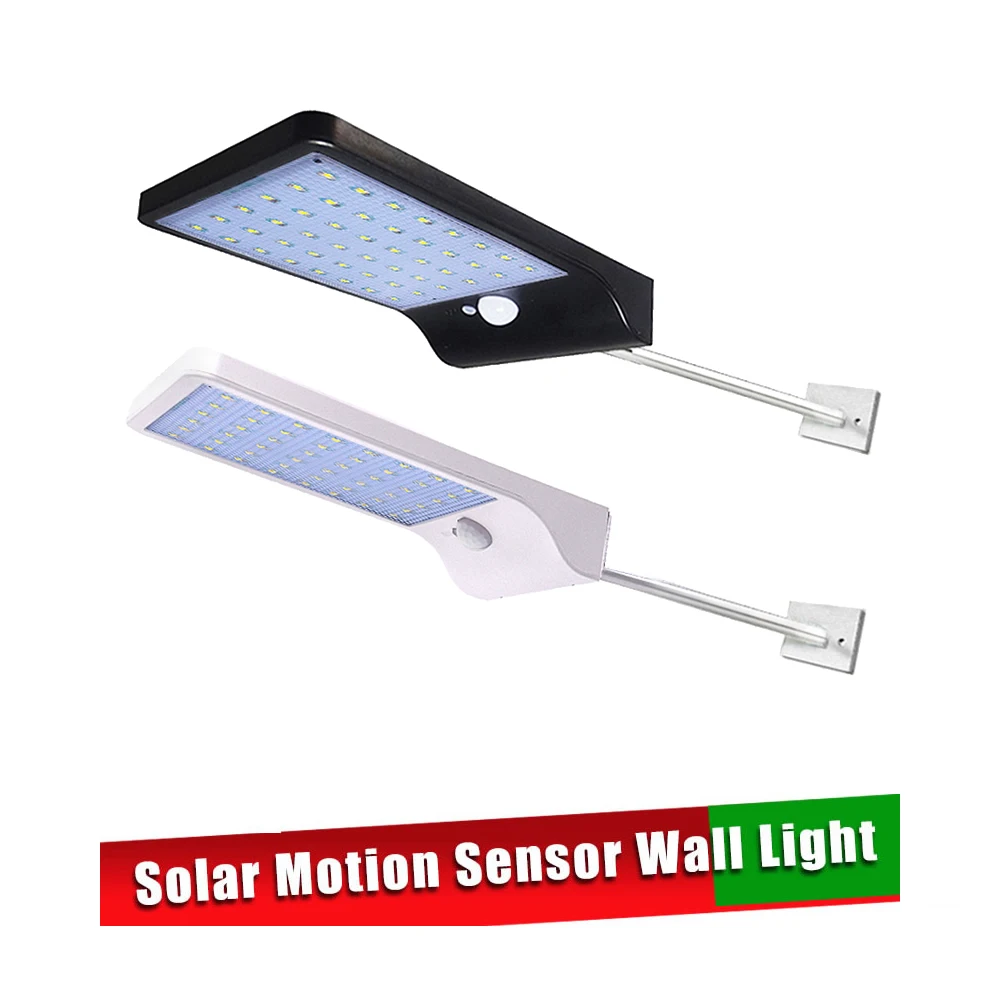 

Aluminum pole Solar Light 36/48 LED Auto PIR Motion Sensor Solar Outdoor Waterproof security lamp for garden yard pathway pation
