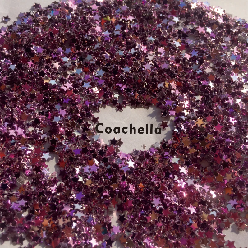 GL13 одна упаковка фиолетового розового цвета в форме звезды Coachella Body Glitter Festival также может быть сиять в ночном клубе и подарок на Рождество