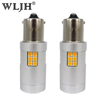 

WLJH 2x Canbus Car BA15S LED 1156 P21W 3030SMD Auto Tail Bulb Brake Lights Lamp 7506 Turn Signal Light LED No Error Code 12V