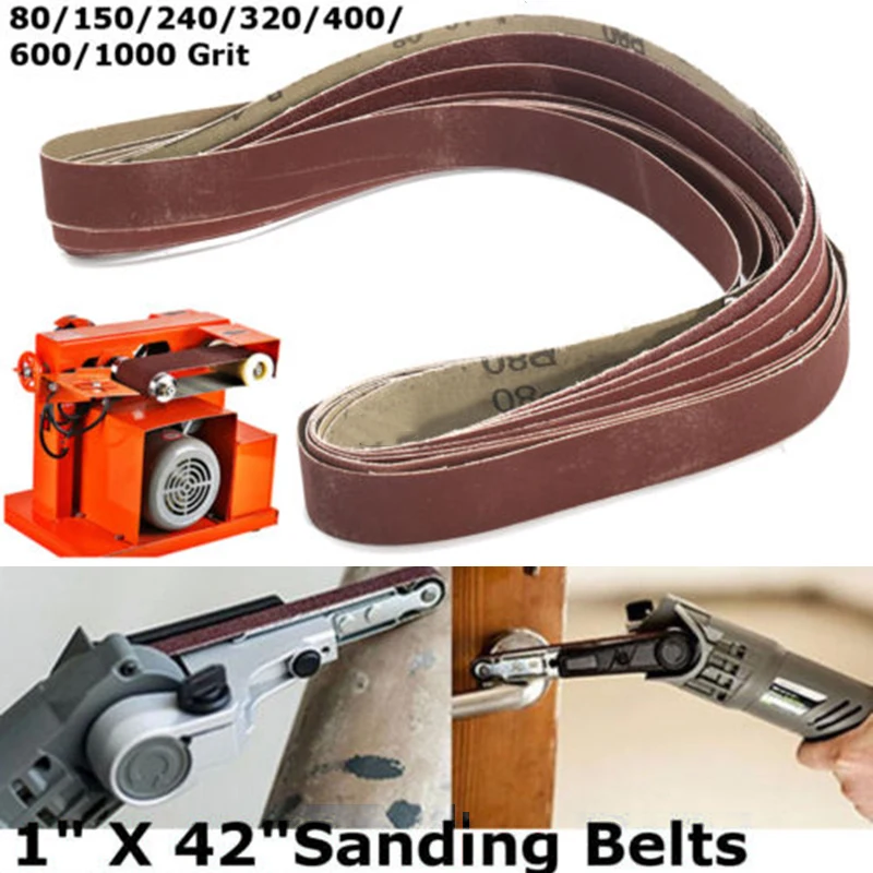 

2019 1 X 42 80-1000# Cutter Makers Fine Grit Sanding Belts 7 Pack Assort Kit