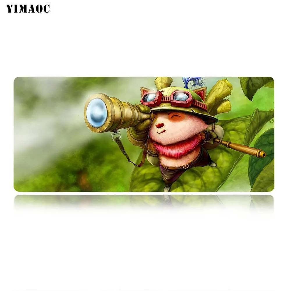 MP4 40x90cm YIMAOC League Of Legends Teemo коврик для мыши 40x90 см компьютерная коврик для мыши Противоскользящий натуральный резиновый игровой коврик для мыши - Цвет: MP4 40x90cm