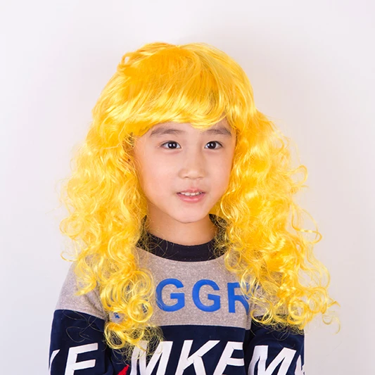 Hot sale 1PC children Cosplay Long Curly Wig Child Synthetic Hair