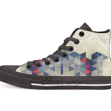 Geo XQ дизайн дышащий Повседневный высокий Топ на шнуровке холщовая обувь кеды для Прямая