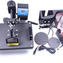 5 в 1 термопереводная машина для печати на кружках, футболках, шляпах, DX-035, сублимационный термопресс, 110 В/220 В, печатная машина