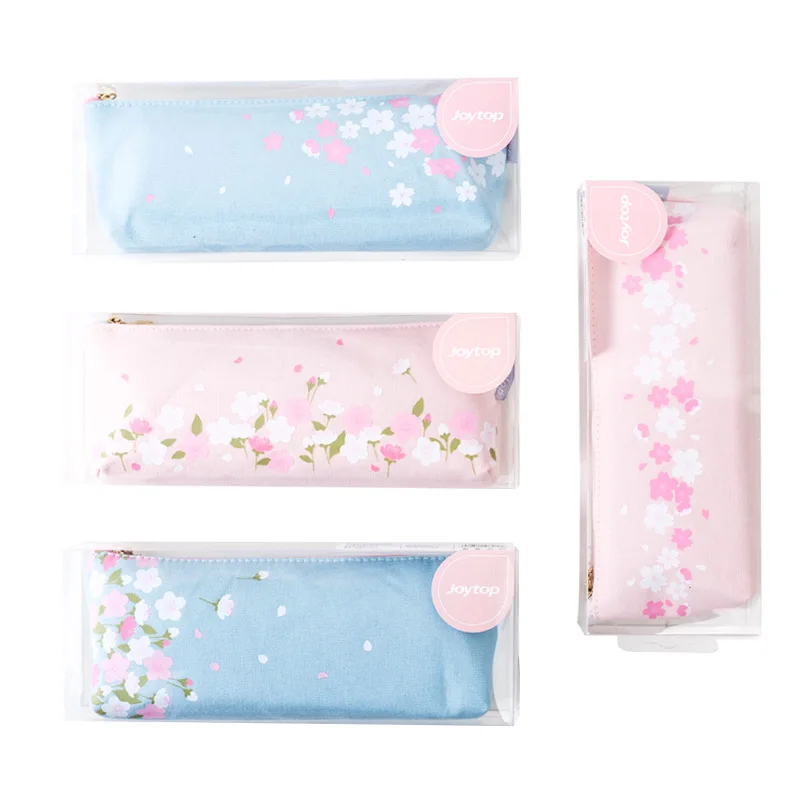 

Pencil Bag Estuche Escolar Cherry Blossom Pen Case Pupils Creative Estuche Pencil Bags Kawaii Girls Pencil Pouch School Supplies