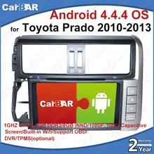 C100 Android 4.4.4 Car DVD GPS Radio Audio Navigation Player for Toyota Prado 2010-2013 SD USB IPOD WIFI Support 3G DVR OBD