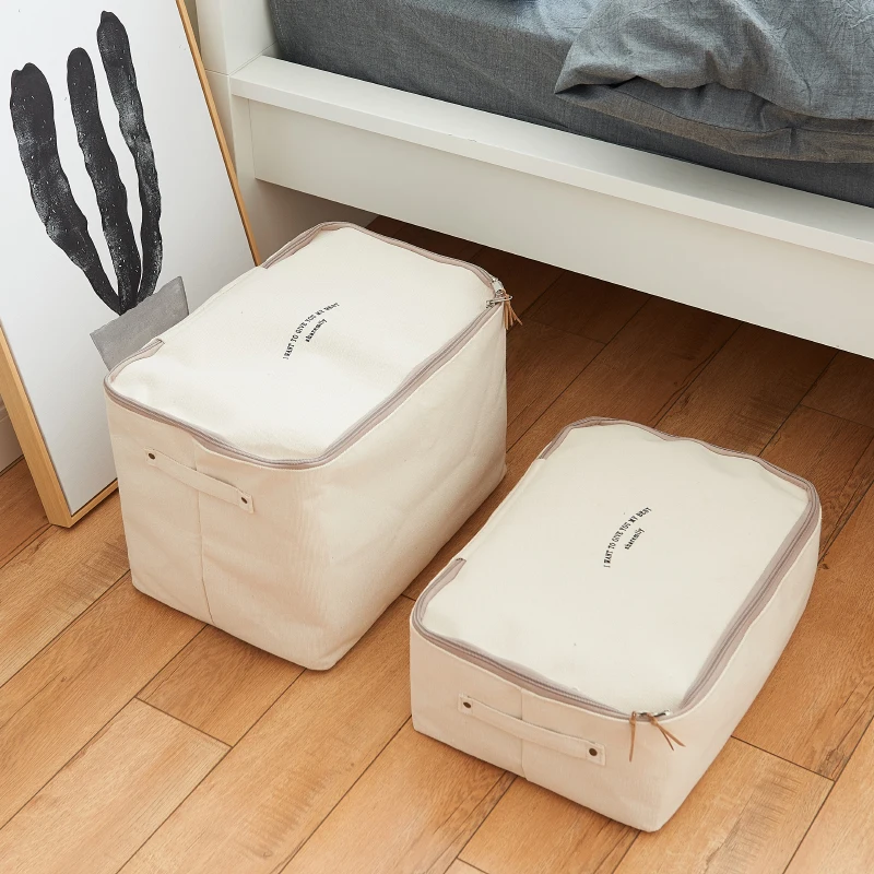 Cotton Waterproof Fabric Storage Container Organizer Zipper Locker