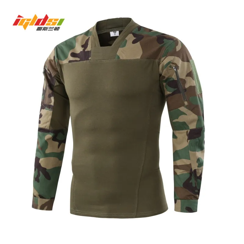 Men Tactical T shirt Paintball Combat T Shirt Men Long Sleeve Military
