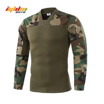 

Men Tactical T-shirt Paintball Combat T Shirt Men Long Sleeve Military Camouflage T-Shirt Men's Hunt Outwear T-shirts S-2XL