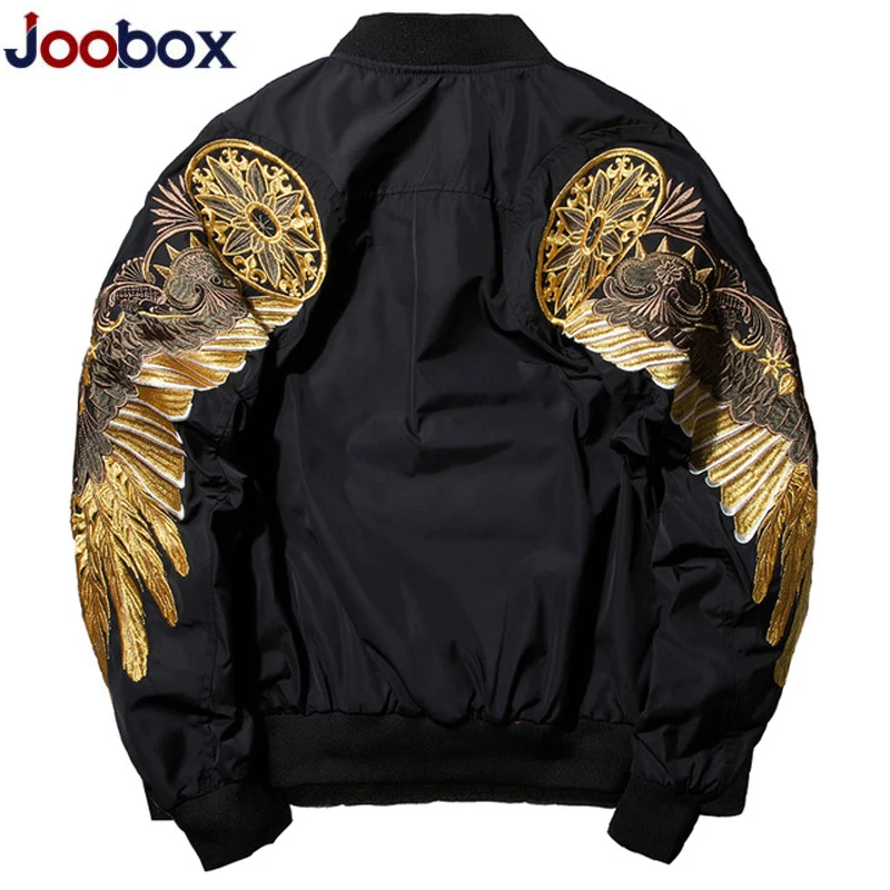 JOOBOX 2018 New Spring Autumn men jackets Black Army green Embroidery Bomber Jacket Men Streetwear Brand-clothing flight jacket