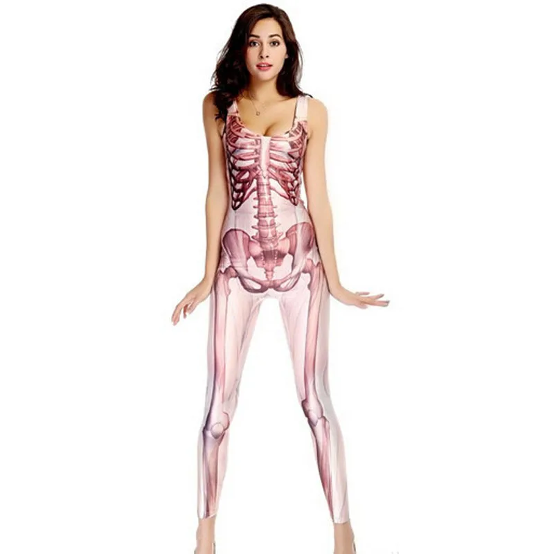 new full body adult skeleton skull halloween costume singer costume dance overalls catsuit jumpsuit lady catsuit - Halloween Costumes Prices new full body adult skeleton skull halloween costume singer costume dance overalls catsuit jumpsuit lady catsuit - Halloween Costumes Prices