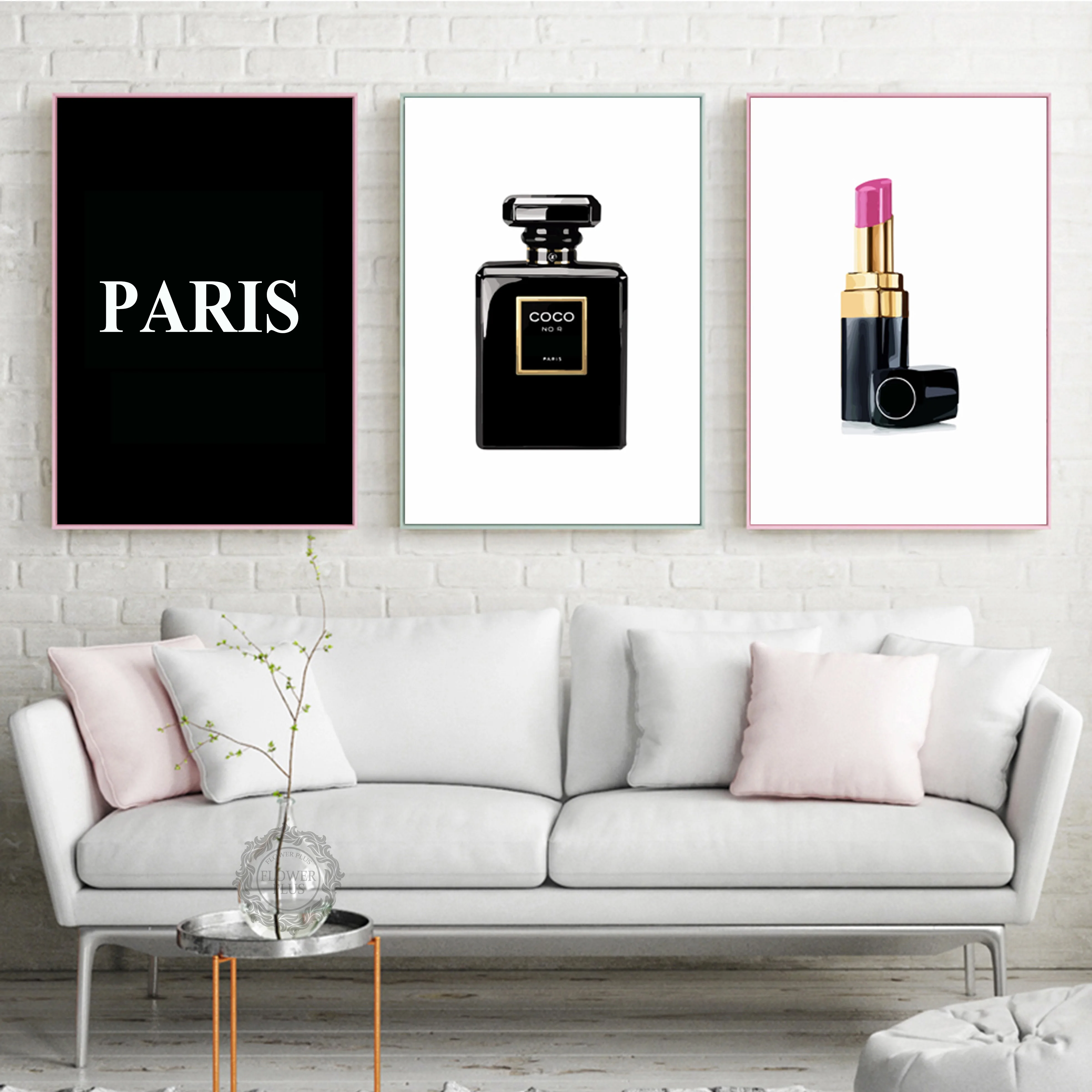 

Butterfly Girl Lipstick Perfume Wall Art Canvas Painting Luxury Nordic Posters And Prints Wall Pictures For Living Room Decor