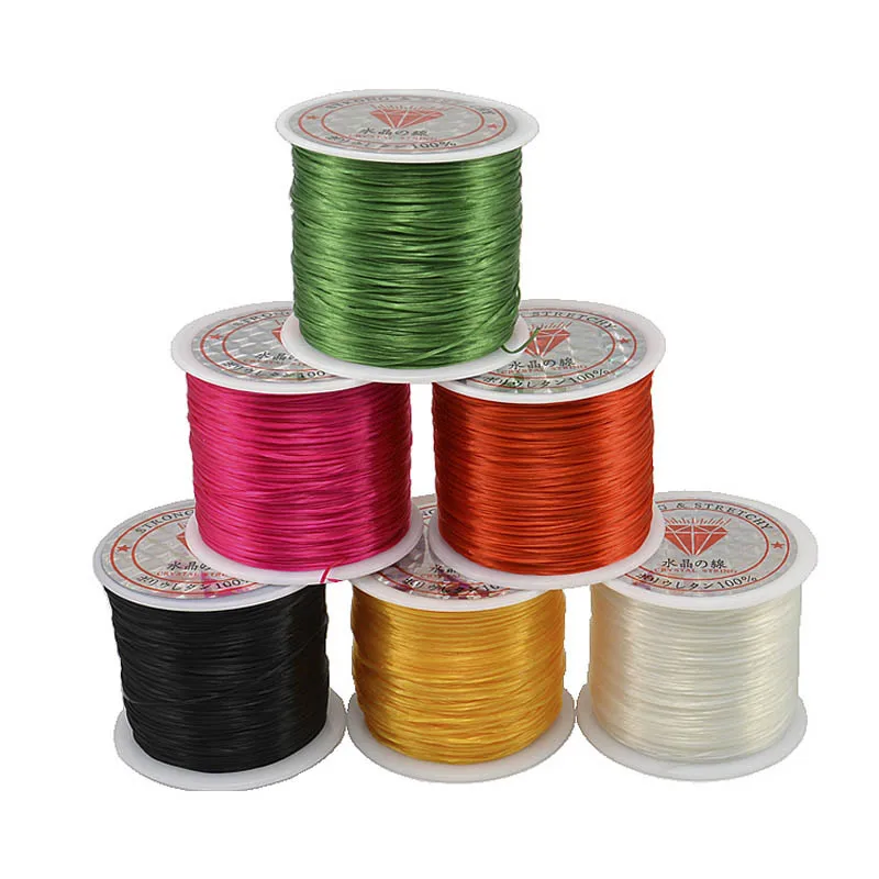 

1Pc 0.5mm Flat Crystal String Elastic Beading Cord for Diy Jewelry Making Colorful Clear Braid Rope Bracelet Accessory Supplier