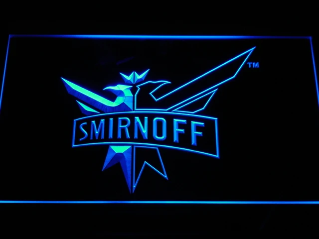 

a195 Smirnoff Vodka Wine Beer Bar LED Neon Light Signs with On/Off Switch 20+ Colors 5 Sizes to choose