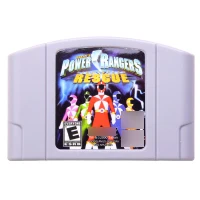 N64Game Мощность Rangers-Lightspeed Rescue видеоигры картридж Консоли Карты Английская литература США Версия