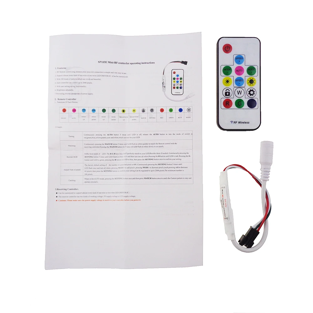 Беспроводной пульт дистанционного управления SP103E RF DC5V DC12V 15M расстояние для