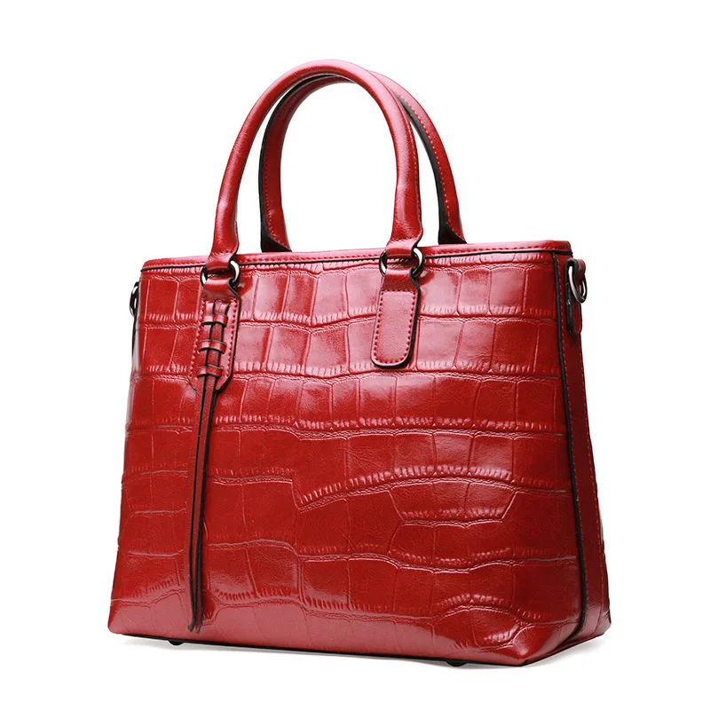 Occasionnel Alligator Femelle Black poignée Qualité Main Cuir Véritable tout À Haut Bandoulière 2017 Sac Fahshion brown burgundy En Sacs De Femmes Fourre Haute Nouvelle 1P6ZnTqq