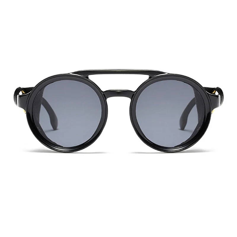 ALOZ MICC круглые стимпанк Солнцезащитные очки для женщин и мужчин винтажные кожаные солнцезащитные очки для женщин затемненные очки UV400 Q216