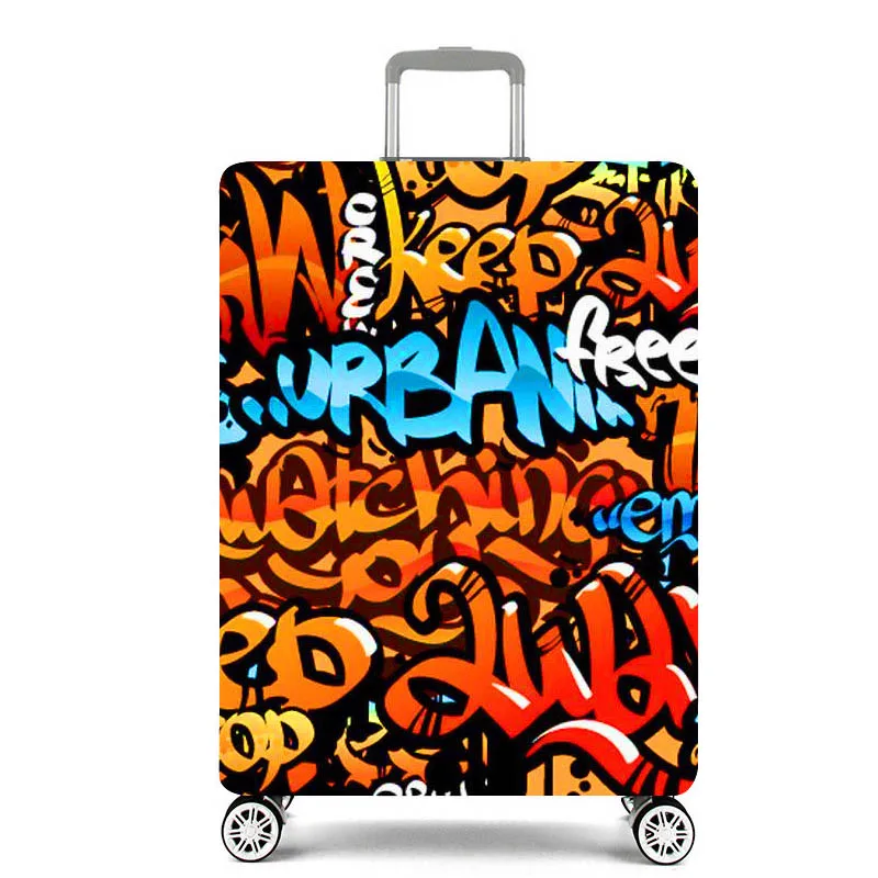 Защитный чехол для багажа с милым рисунком из мультфильма Suitable19-32 дюймов, чехол на колесиках, чехол для костюма, пылезащитный чехол, аксессуары для путешествий - Цвет: Бежевый