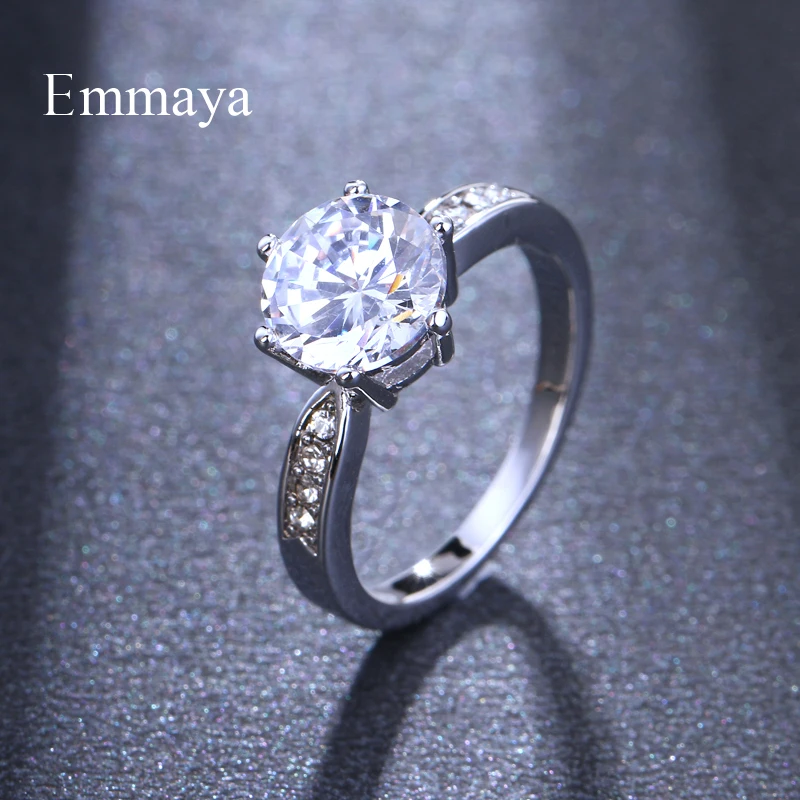 

Emmaya AAA Zircon Engagement Rings for women Rose gold color Wedding rings female Austrian Crystals Jewelry top quality