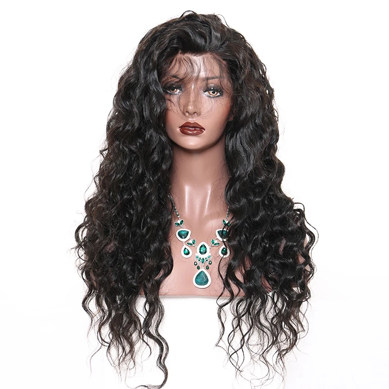 13x6 Синтетические волосы на кружеве al парик свободная волна Синтетические волосы на кружеве парики из натуральных волос для Для женщин бесклеевой 250% бразильский парик человеческих волос длинные черные Dolago