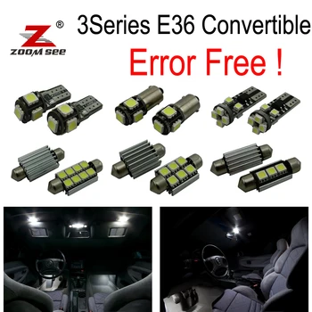 

12x LED plate lamp + Interior dome Light glove box bulb for bmw 3 series E36 Convertible M3 318i 320i 325i 323i 328i (1993-1999)