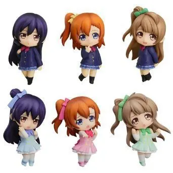 

Hot New Kwaii 6pcs/set love Live! School Idol Project PVC Figures Toys Kousaka Honoka Minami Kotori Sonoda With Gift Box